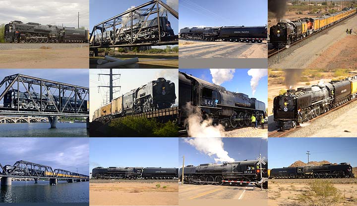 Lockett Books Calendar Catalog: Union Pacific Steam Locomotive 844 in Arizona